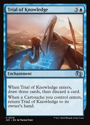 Trial of Knowledge Light Play, English Magic the Gathering MTG Foundations Jumps