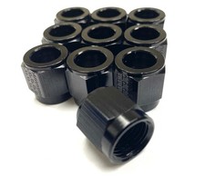 Fragola Tube Nuts -8 AN Aluminum Black Anodized Set of 10 481808-BL-10