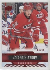 2017-18 Upper Deck Overtime Rookies Red Foil 6/99 Valentin Zykov #107 8yu