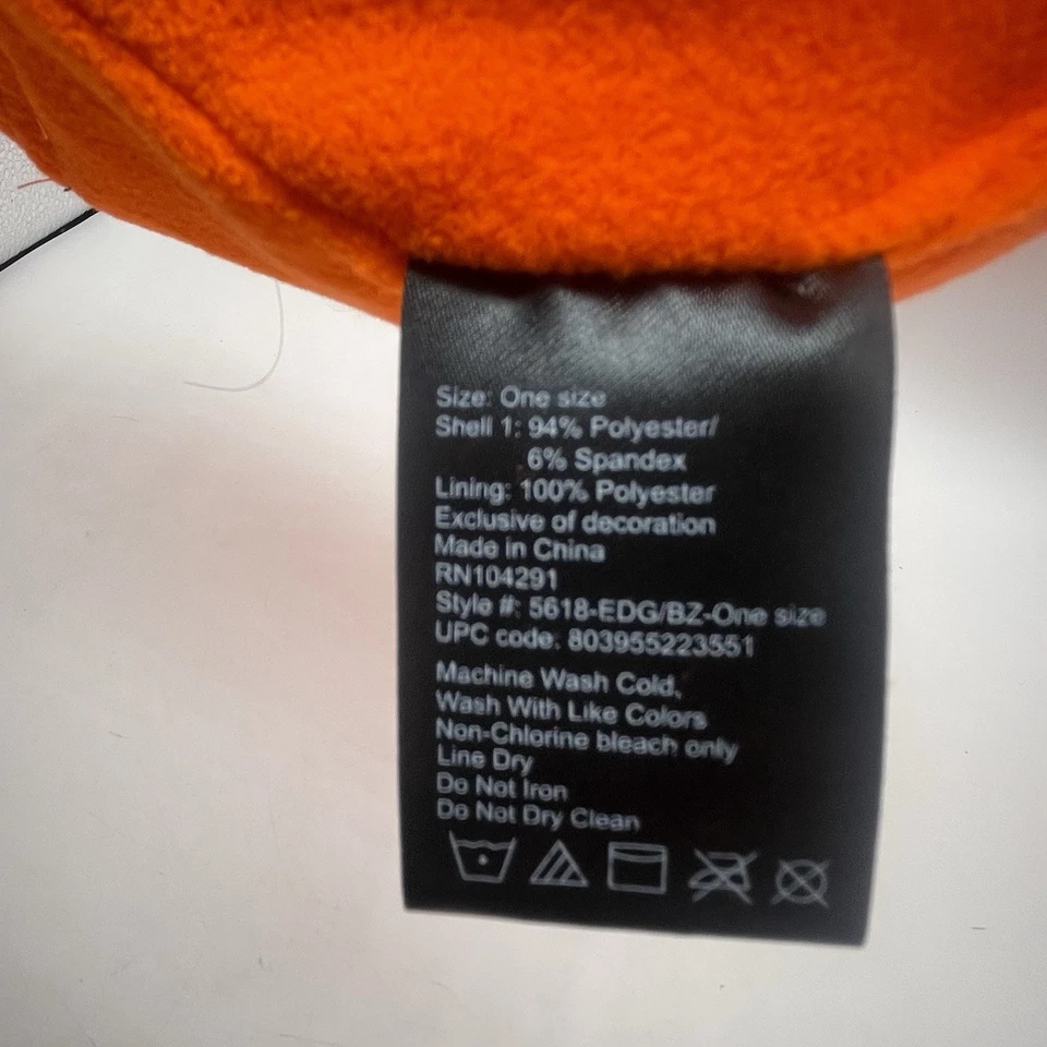 Team Realtree Camouflage/hunter Orange Skull Cap Hat Fitted One Size Hunting - Image 4 of 4