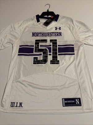 Under Armour NCAA Northwestern Wildcats #51 Football Jersey Sz M NWT Men UM8100
