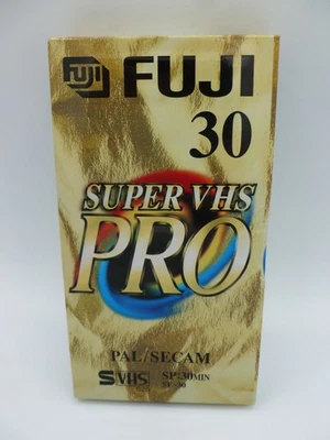 FUJI SUPER VHS cassetta vuota - IMBALLO ORIGINALE - FUJI 30 S-VHS PRO - videocassetta vuota NUOVO