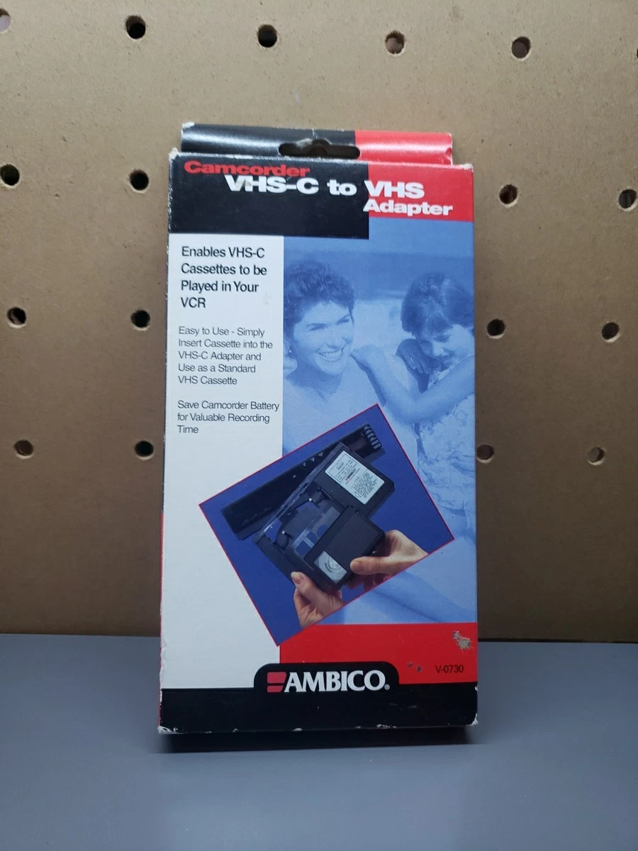 ADAPTATEUR CASSETTE AMBICO VHS-C pour cassettes caméscope vers adaptateur magnétoscope VHS V