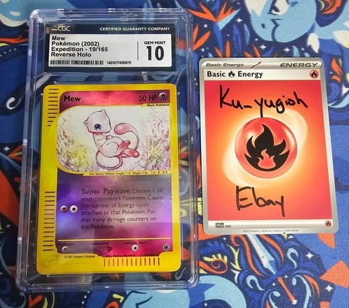 2002 Pokemon Expedition Mew #19/165 CGC 10 Reverse Holo SUPER LOW POP:17