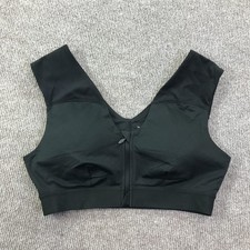 Tommie Copper Sports Bra Womens Large Zip Front Shoulder Support Copper Znergy