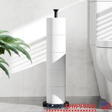 Modern Stainless Steel Free Standing Toilet Paper Holder 4 Roll Storage New
