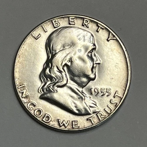 1955 PROOF Franklin Half Dollar 50C   *** 90% SILVER  US COIN ***