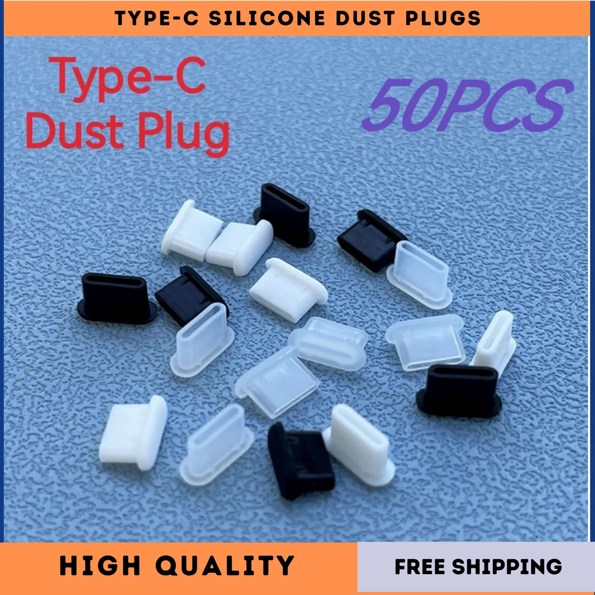 20 tappi antipolvere per porta USB C, in silicone, tipo C, maschio, antipolvere, per qualsiasi porta di ricarica di tipo C maschio