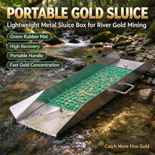 30x8.7 inch Sluice Box Rubber Mat Riffled Matting for Gold Recovery Mining