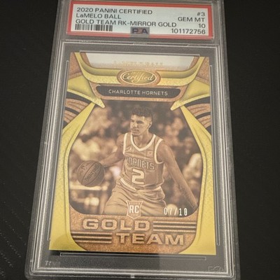 2020 Panini Certified LaMelo Ball Mirror Gold /10 #3 PSA 10 GEM MINT RC SP