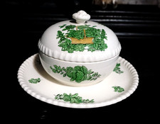 Terrine Green Basket Spode Copeland klein