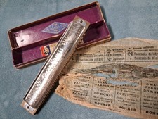 Vintage The Up to Date Goliath M. Hohner Harmonica Original Box Germany 453