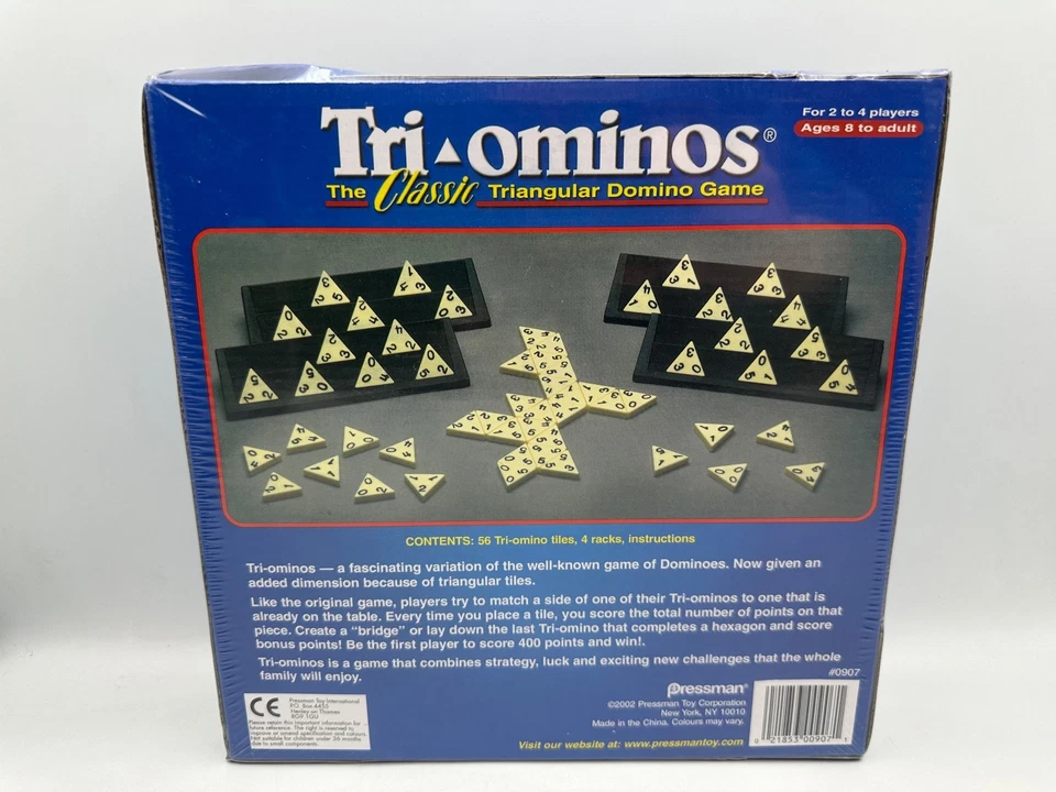 New/Sealed Triominos Classic Triangular Domino Game (Pressman 2002) - Image 2 of 4