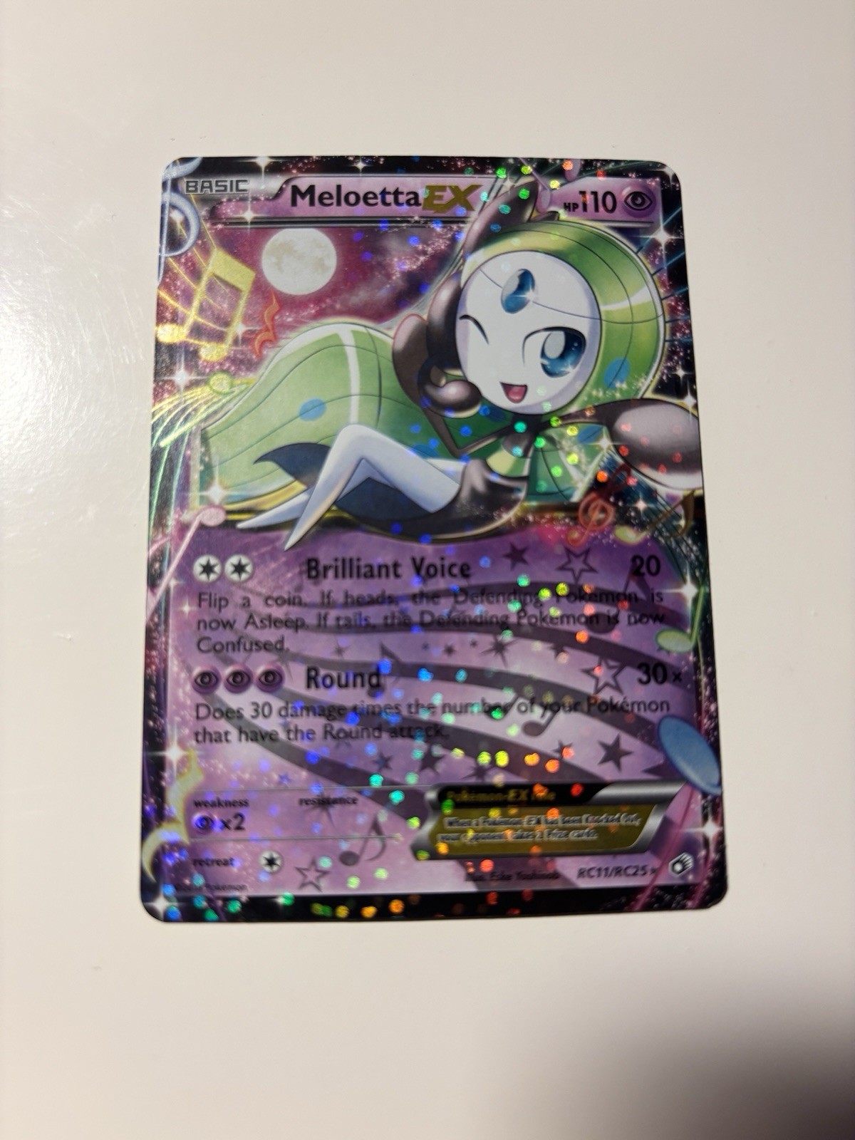 Pokemon TCG Meloetta EX RC11/RC25 Legendary Treasures Radiant Collection LP