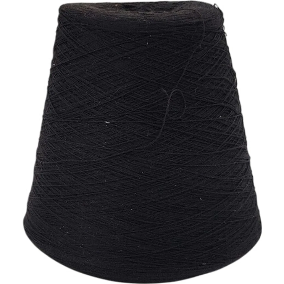Vintage Spectrum Dyed Yarns Black Cotton Cone 16/2 Karded Cot Weaving Yarn - Image 3 of 4