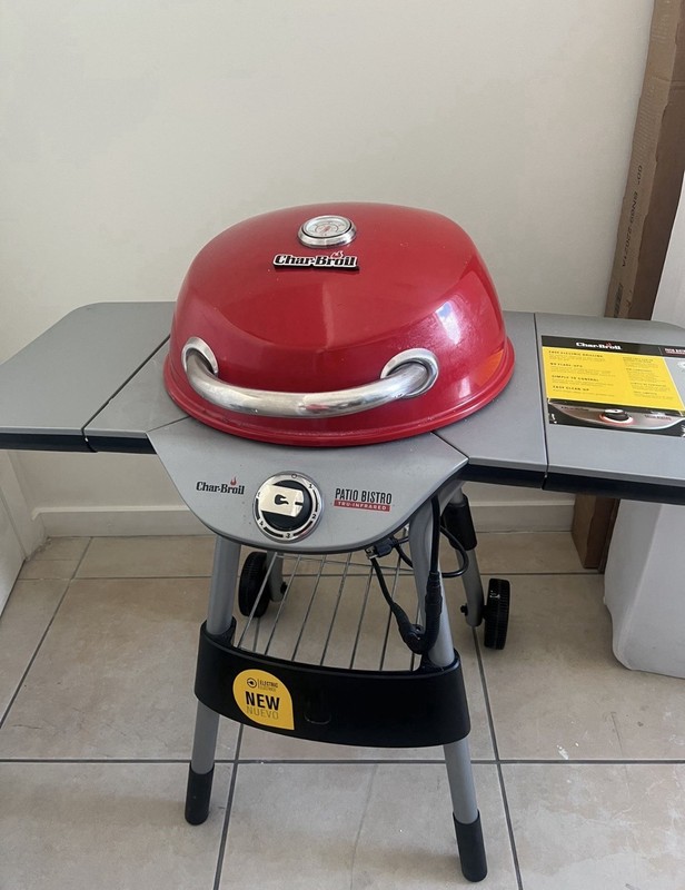 Char-Broil Patio Bistro TRU-Infrared Portable Electric Grill, Red, 1 Burner