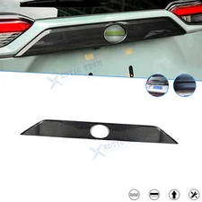 Carbon Fiber Style Rear Trunk Tailgate Lid Cover Trim For Toyota RAV4 2019-2025