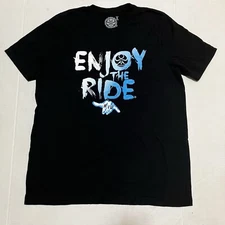 Hawaiian Island Creations HIC Men's XL.  BLACK T Shirt Enjoy the Ride Shaka