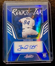 2022 Panini Absolute Baseball Zach Reks Rookie Ink SPECTRUM BLUE AUTO #50/75