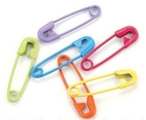 Safety Pin, 50 Mini PASTEL Multi Color 3/4" Working Safety Pins * Final Stock - Picture 7 of 7