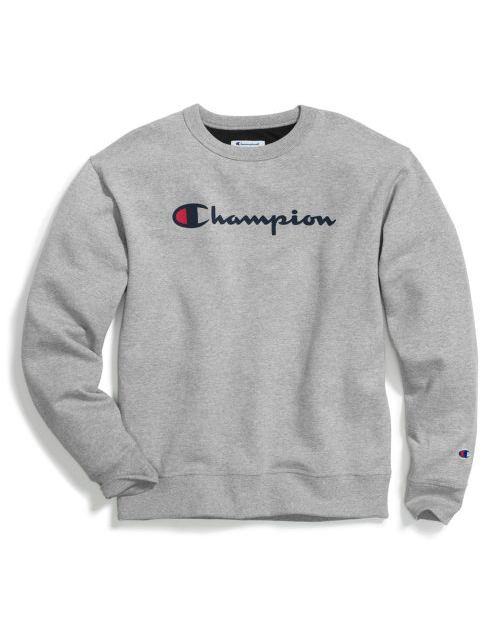 Champion Powerblend Men's Crew Script Logo Sweatshirt GF88H