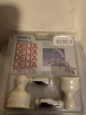Set of 2 RP14788 Delta Neo Style Cream Porcelain with Silver Lever Handles