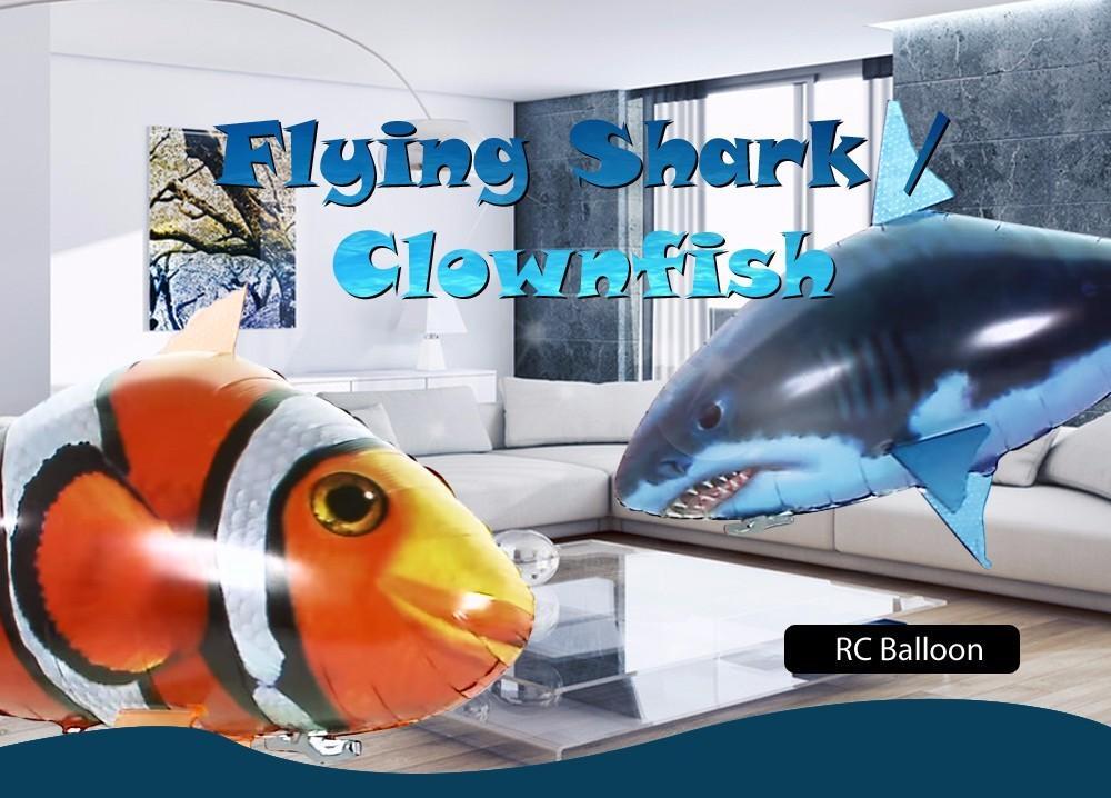 Remote Control Shark Toys Air Swimming Rc Animal Radio Fly Fishing Balloons  Clow