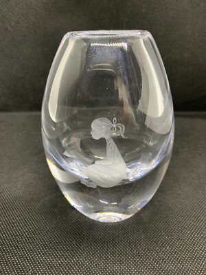 Vintage Sweden Kosta Boda 『Teardrop』 Vtg Kosta Boda Sweden Blue Heavy Art Glass Teardrop Bud Vase