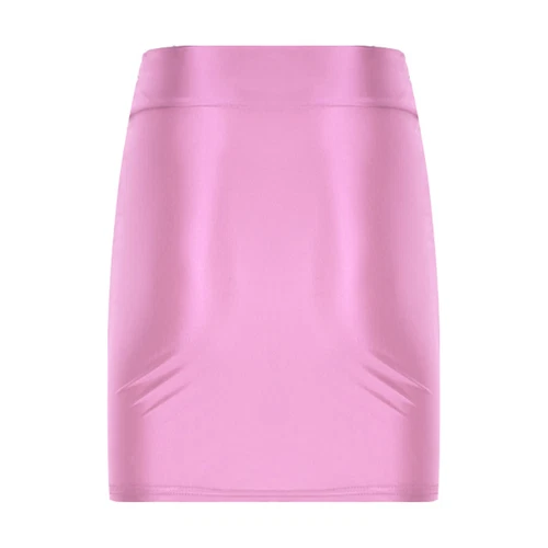 Sexy Damen glänzend Stretch Bleistift Bodycon Röcke hohe Taille Minirock Clubwear - Bild 45 von 90