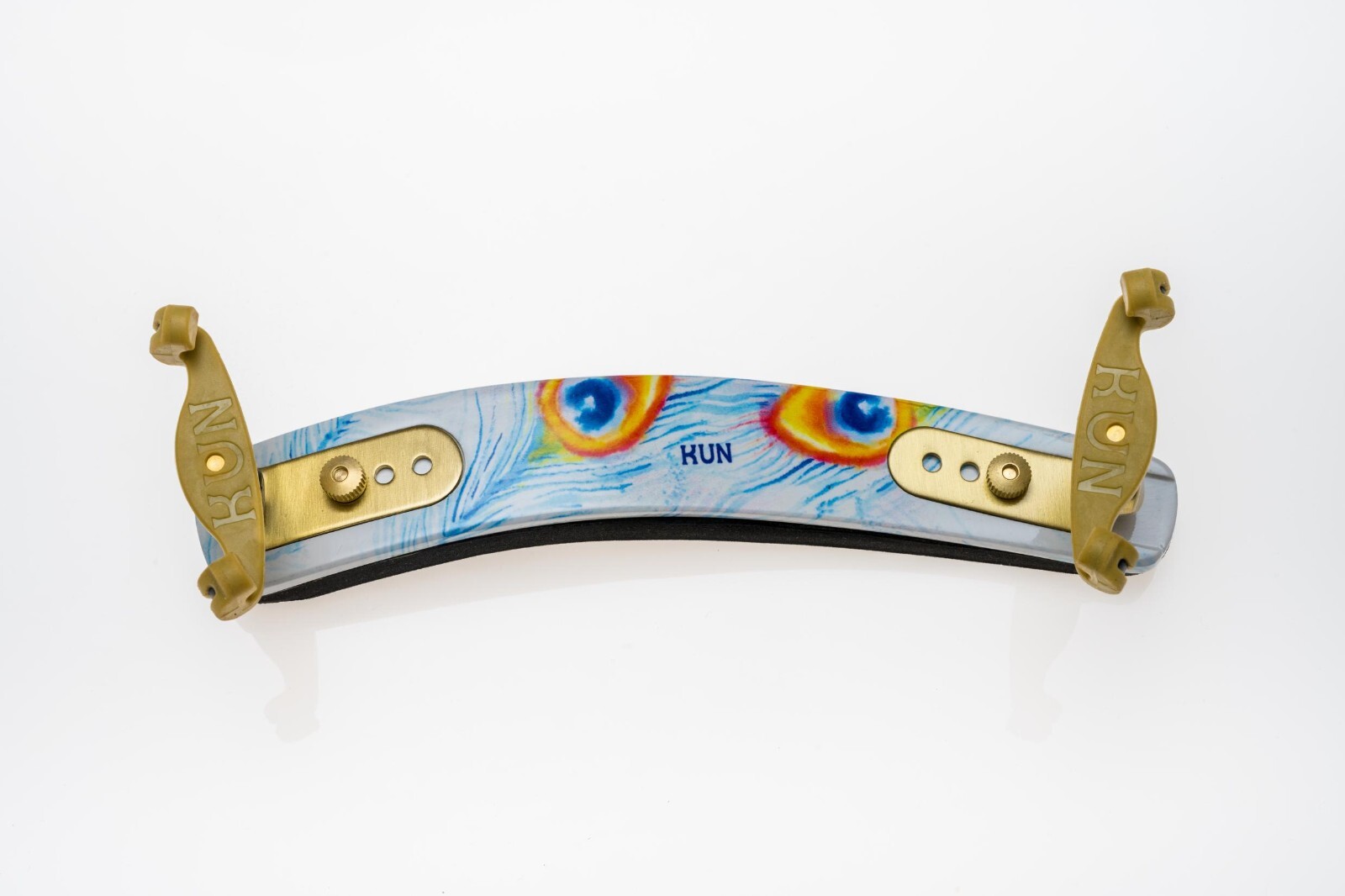 Kun Bravo Violin Shoulder Rest Limited Edition Peacock Feathers 4/4