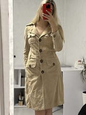 Dolce & Gabbana Women’s Suede Leather Vintage Multi pockets Trench Coat Size 40