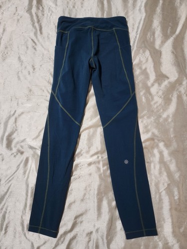 Girl's Athleta Girl Stash Your Treasures Tight Teal Blue Leggings Size Large 12 - Picture 2 of 10