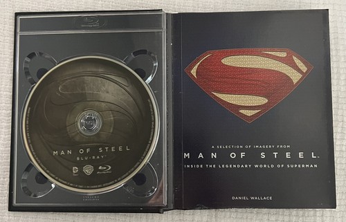 Man of Steel (Book & Blu-ray/DVD - Ventricular Cover, 2013, 3 Disc Set) Disc VG+ - Picture 4 of 7