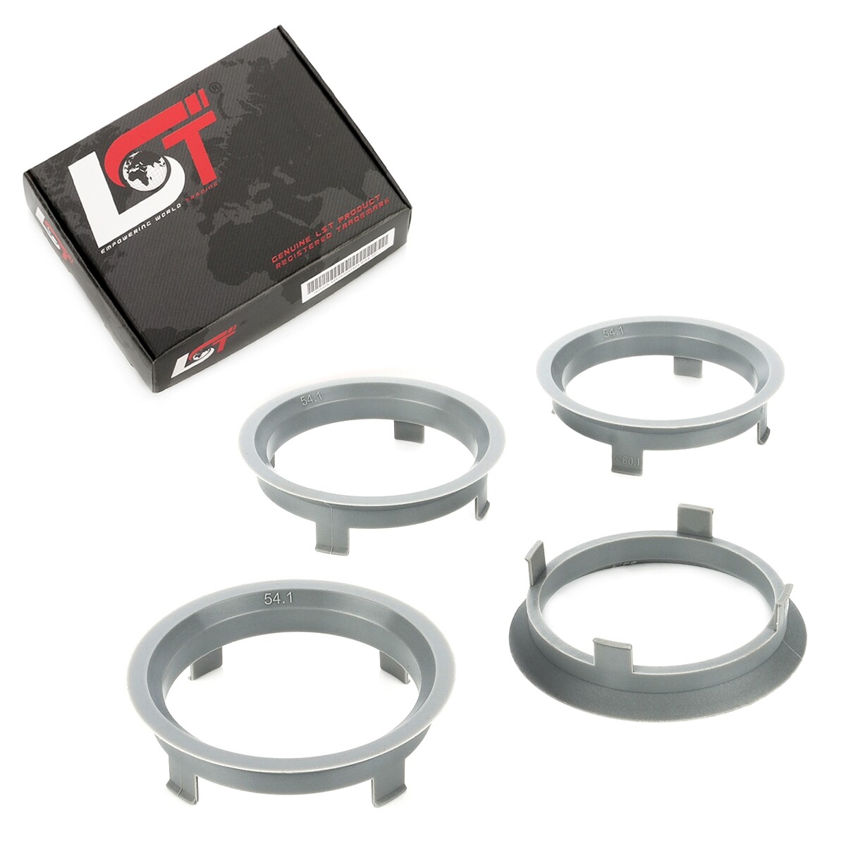 4x Distance Rings Centering Grey Ø 54,1 MM - Ø 60,1 for bmw 4 5er 6er 7er