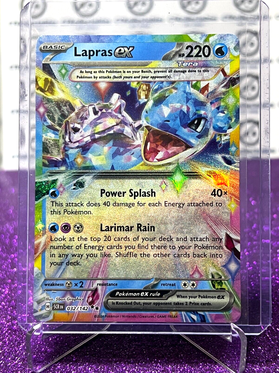 2024 SCARLET & VIOLET STELLAR CROWN POKEMON CARD LAPRAS EX # 032