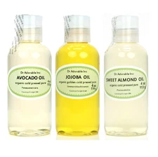 LOT 4 OZ SWEET ALMOND, 4 AVOCADO OIL, JOJOBA OIL, PURE 