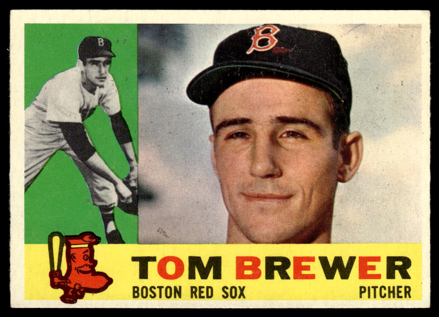 1960 Topps Tom Brewer #439b Boston Red Sox