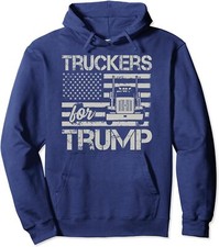 Truckers For Trump 2020 Election Political Vintage Unisex Hooded Sweatshirt