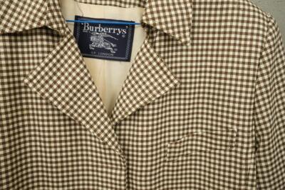 Designer Crisp & Clean BURBERRY 60722 Brown Check Ladies Suit