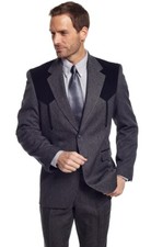Circle S Western Jacket Men's Sport Coat Boise Arrow Heather Grey/Black CC2976