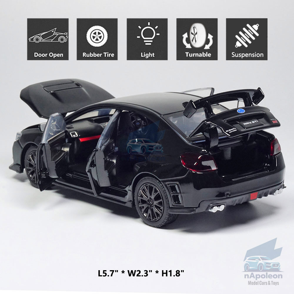 wrx stiミニカー 1:32 Subaru WRX STI Model Car Alloy Diecast Vehicle