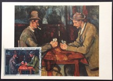 Carte 1er jour , Tableaux N° 1321, Les joueurs de cartes, CÉZANNE