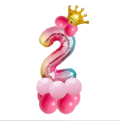 Cute Numbers Balloons Set Foil Inflatable Supplies Birthday Party Decorations - Picture 5 of 12