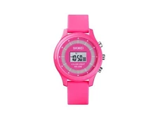 Pink Digital Watch with Stopwatch and Alarm and Date and Flashing Lights