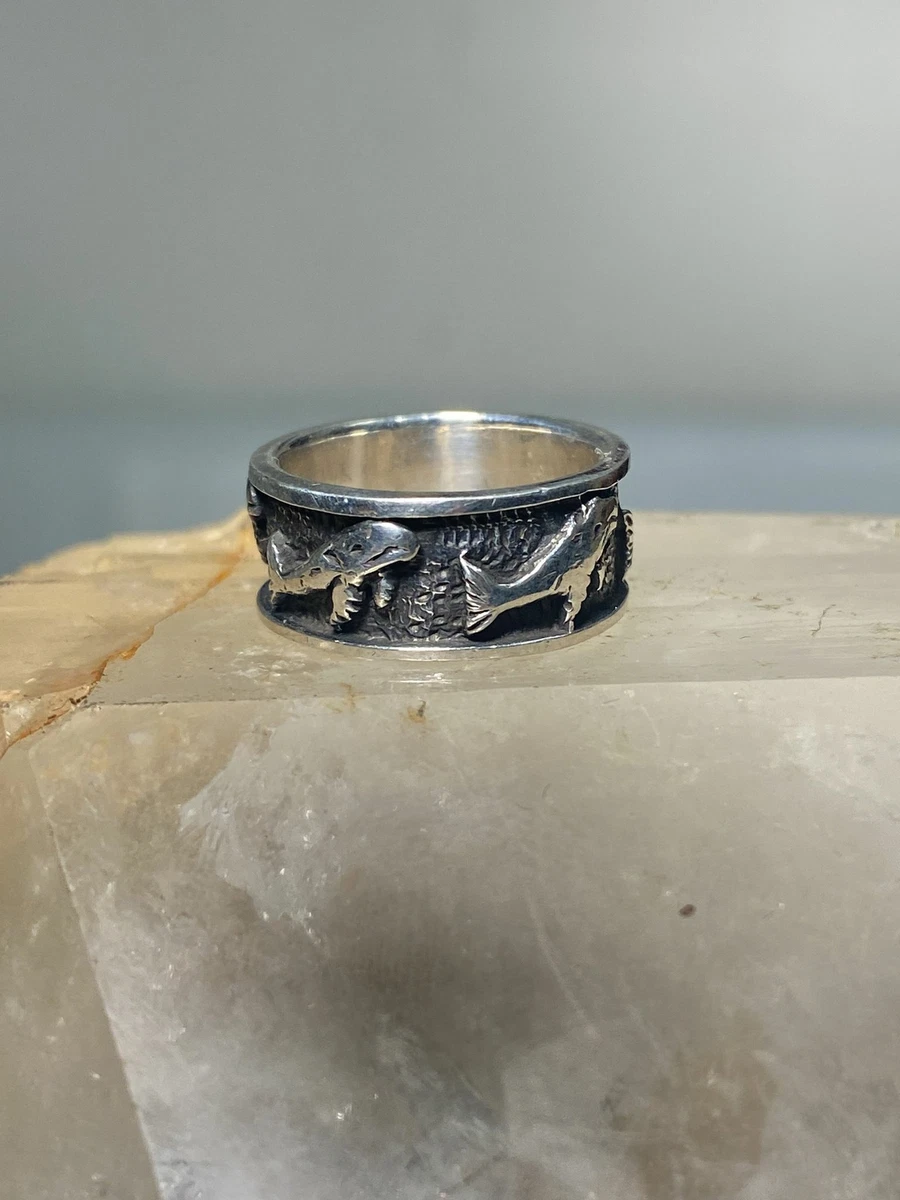 Silver whale hotsell ring