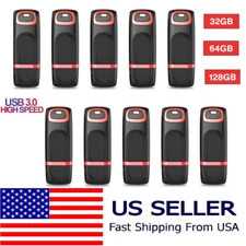 10 Pack USB 3.0 Flash Drives Pen Drive Memory Stick for Storage 128GB, 64GB 32GB