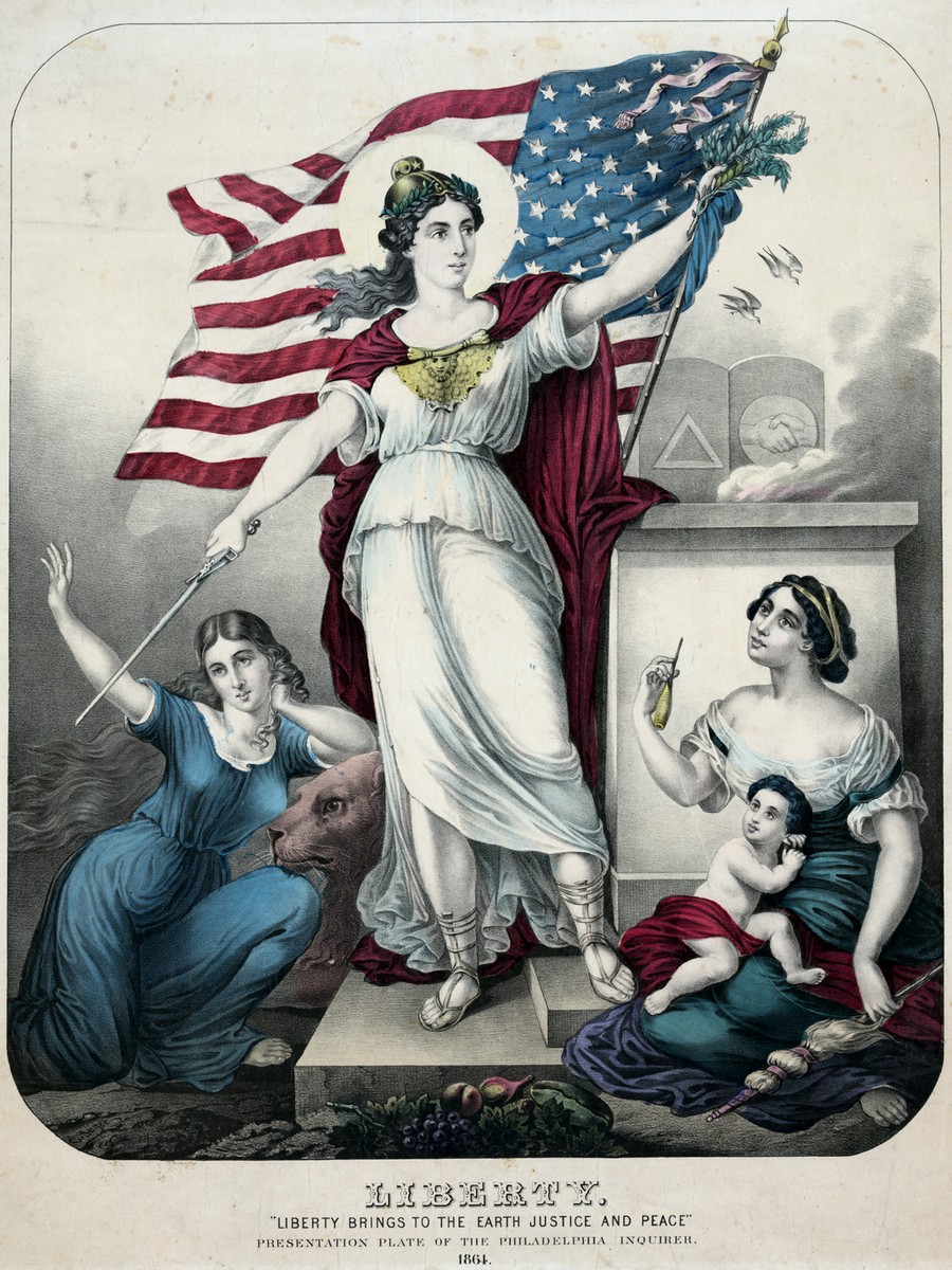 6167.Liberty American Victorian age Poster.History class Wall