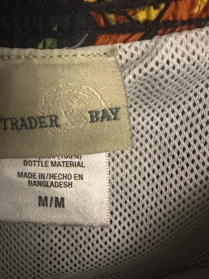 Trader Bay Shorts Mens Size Medium Navy Blue Hawaiian Tropical Swimming Beach - Image 4 of 4