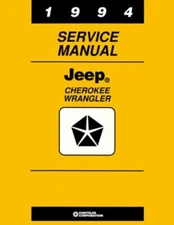 1994 Jeep Cherokee Wrangler Shop Service Repair Manual Engine Drivetrain Wiring