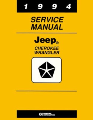 1994 Jeep Cherokee, Wrangler Factory Shop Service Manual